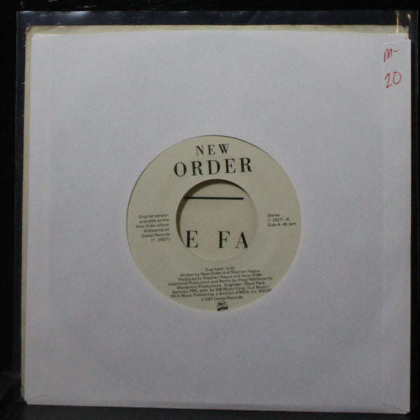 New Order - True Faith / 1963 7" Mint- Vinyl 45 Qwest 7-28271 USA 1987 - Shuga Records