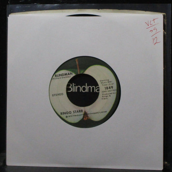 Ringo Starr - Back Off Boogaloo / Blindman 7" VG+ Vinyl 45 Apple 1849 USA 1972 - Shuga Records