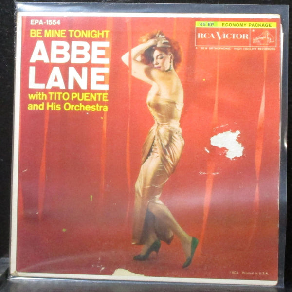 Abbe Lane & Tito Puente - Be Mine Tonight EP 7" VG+ Mono Vinyl 45 RCA EPA-1554 - Shuga Records