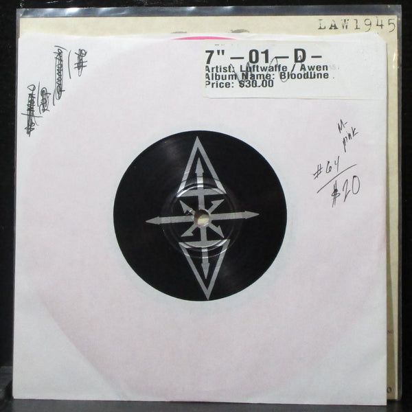 Luftwaffe / Awen - Bloodline / Helith's Hill 7" Mint- Pink Vinyl 45 LAW1945 #64 - Shuga Records