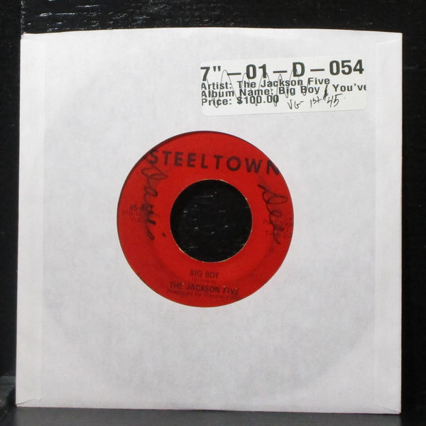 The Jackson Five - Big Boy / You've Changed 7" VG- 1st Vinyl 45-681 Steeltown - Shuga Records
