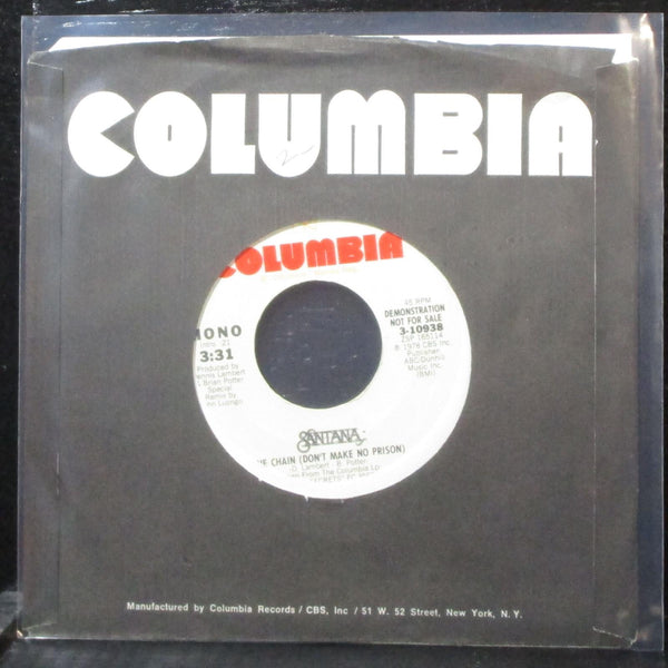 Santana - One Chain (Don't Make No Prison) 7" Mint- Promo Vinyl 45 Columbia 1978 - Shuga Records