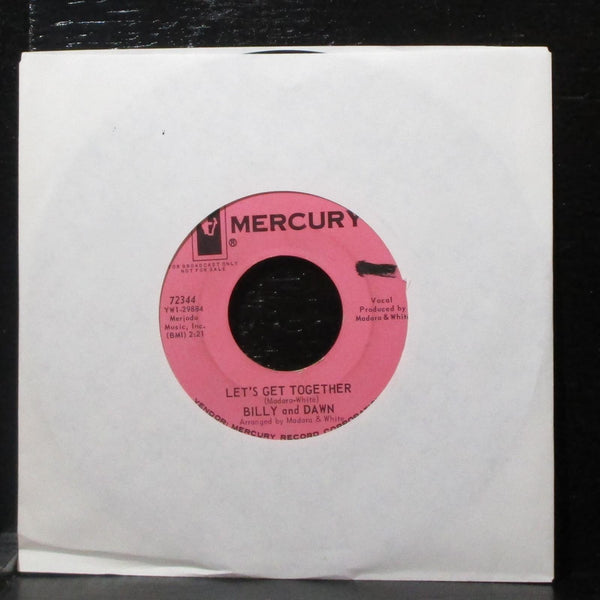 Billy & Dawn - Oo-Wee Baby / Let's Get Together 7" VG Vinyl 45 Mercury 72344 - Shuga Records