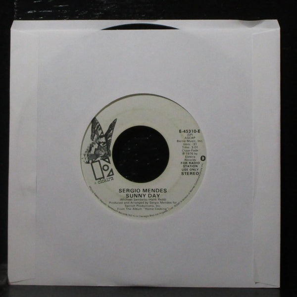 Sergio Mendes - Tell Me In A Whisper / Sunny Day 7" VG+ Promo 45 Elektra E-45310 - Shuga Records