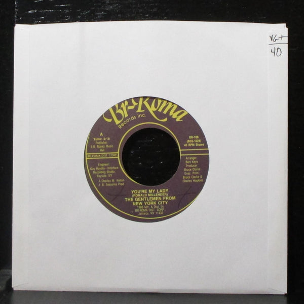 Gentlemen From New York City - You're My Lady 7" VG+ Vinyl 45 Br-Roma BR-108 - Shuga Records