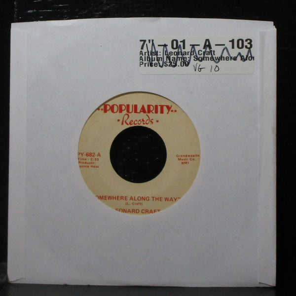 Leonard Craft - Somewhere Along The Way / Angel On My Mind 7" VG 45 PY-682 - Shuga Records