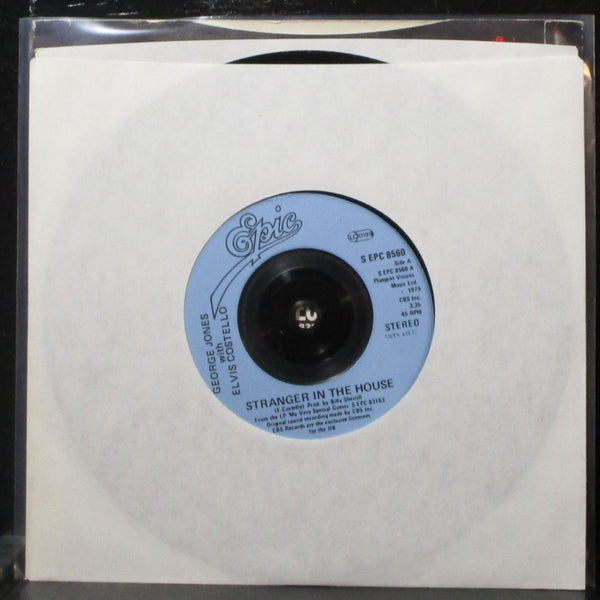 George Jones & Elvis Costello - Stranger In The House 7" Mint- Vinyl 45 Epic UK - Shuga Records