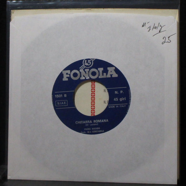 Piero Nigido - Tango Del Mare / Chitarra Romana 7" Mint- Vinyl 45 Fonola Italy - Shuga Records