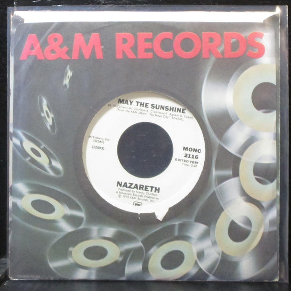 Nazareth - May The Sunshine 7" Mint- Promo Vinyl 45 A&M 2116 USA 1979 - Shuga Records