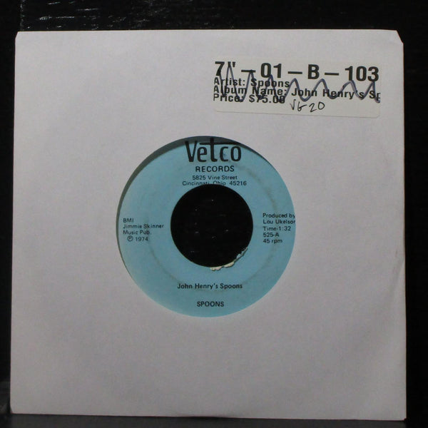 Spoons - John Henry's Spoons / Cumberland Spoons 7" VG Vinyl 45 Vetco 525 USA - Shuga Records