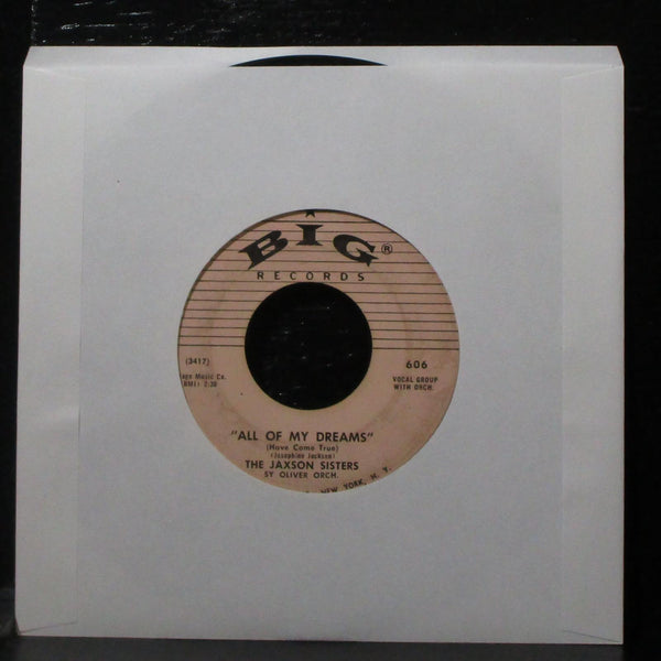 Jaxson Sisters - Thanks Mister Moonbeam / All Of My Dreams 7" VG- 45 Big 606 - Shuga Records