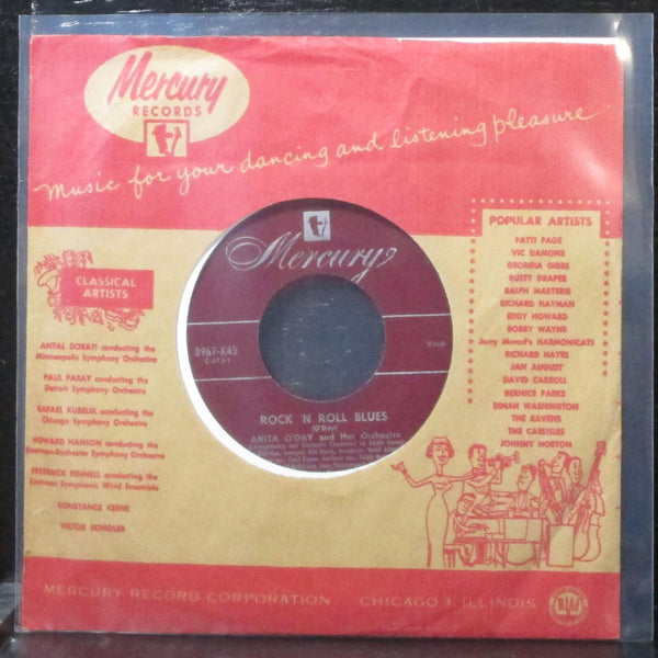 Anita O'Day - Lover Come Back To Me 7" Mint- Vinyl 45 Mercury 8967-X45 USA 1952 - Shuga Records