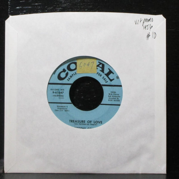 Dorothy Collins - Treasure Of Love 7" VG+ Promo Vinyl 45 Coral 9-61647 USA 1956 - Shuga Records
