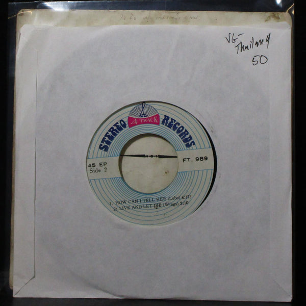 Various Artists - Lady Of The Night EP 7" VG- Vinyl 45 FT.989 Thailand - Shuga Records