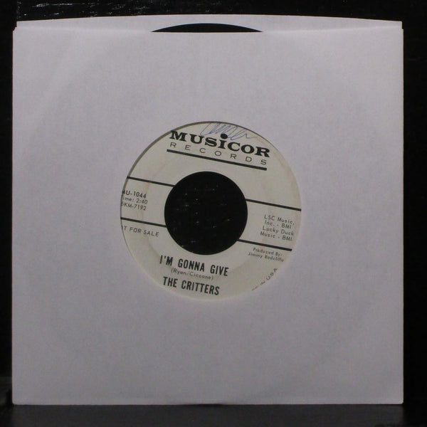 The Critters - Georgianna / I'm Gonna Give VG Promo 7" Vinyl 45 Musicor MU-1044 - Shuga Records