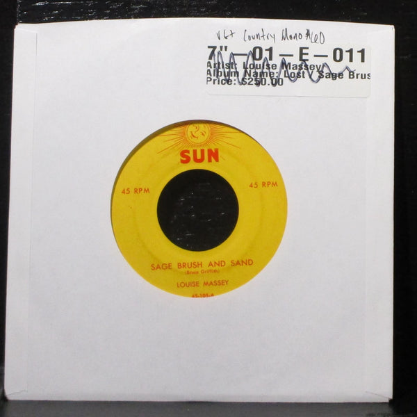 Louise Massey - Lost / Sage Bush and Sand VG+ 7" Vinyl 45 Sun 45-105-A - Shuga Records