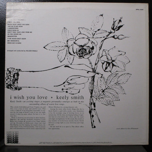Keely Smith - I Wish You Love LP Vinyl Record 1982 Applause APCL 3325 USA - Shuga Records