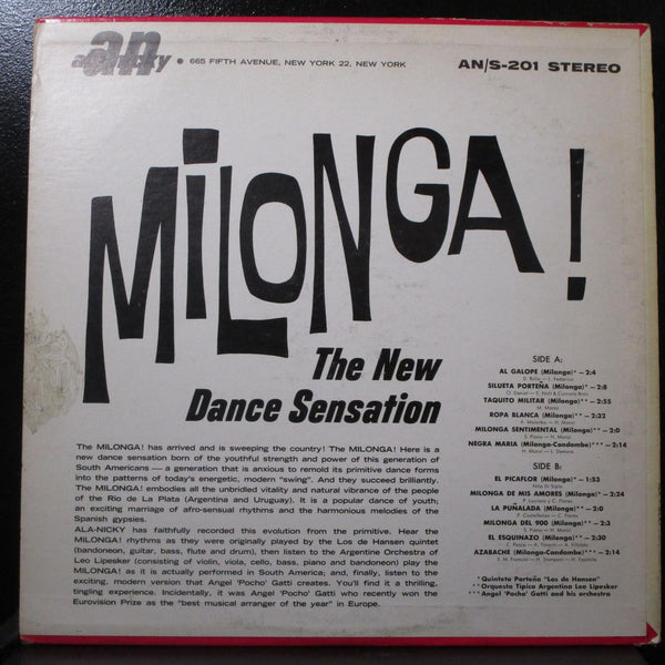 Various Artists - Milonga VG+ LP Vinyl Record Ala Nicky LPS-1001 private USA - Shuga Records