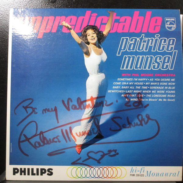 Patrice Munsel - Unpredictable VG+ Mono signed LP 1962 Philips PHM-200-020 USA - Shuga Records