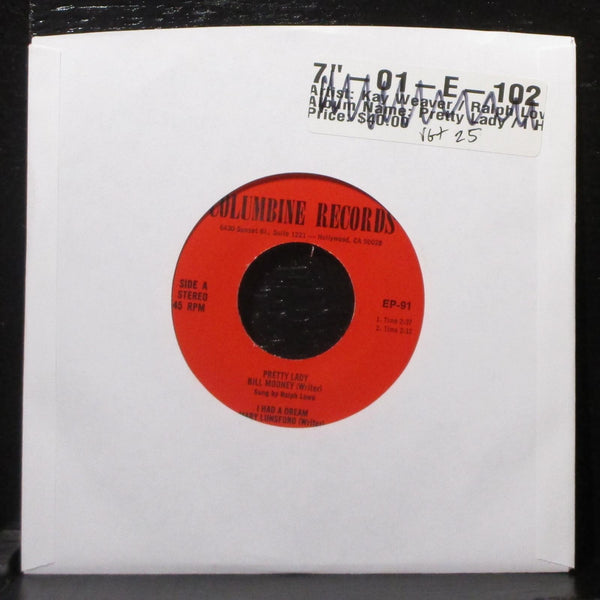 Kay Weaver / Ralph Lowe - Pretty Lady / My Man VG+ 7" Vinyl 45 Columbine Ep-91 - Shuga Records