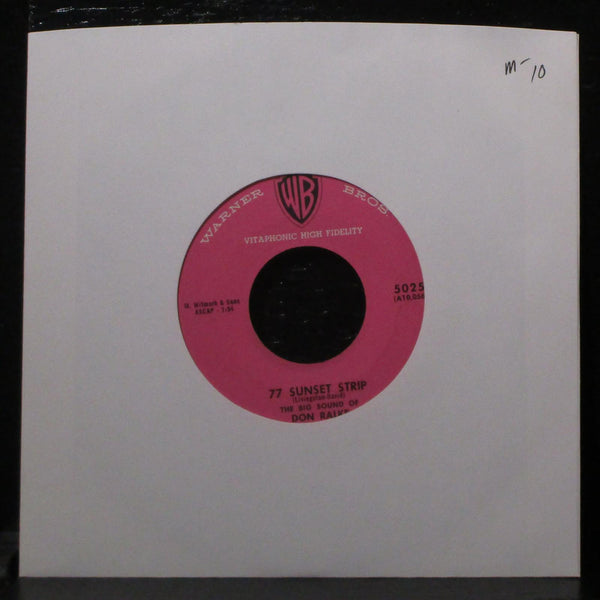 Don Ralke - 77 Sunset Strip / Sebastian Mint- 7" Vinyl 45 Warner Bros.5025 - Shuga Records