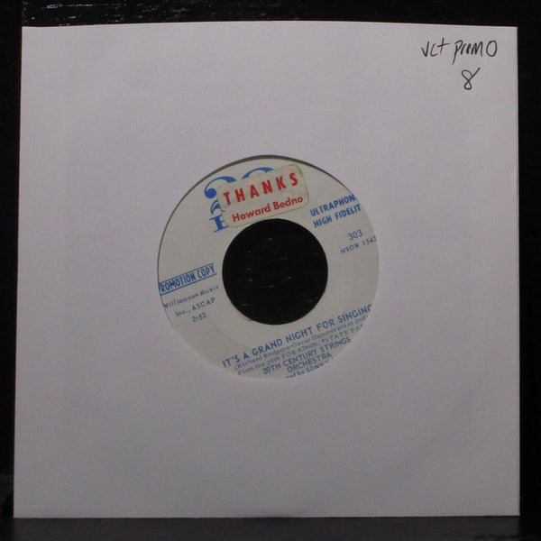 20th Century Strings Orchestra-It's a Grand Night For Singing VG+ Promo 7" Vinyl - Shuga Records