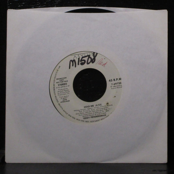 Teddy Pendergrass - Hold Me VG+ Signed Promo 7" Vinyl 45 Asylum 7-69720 - Shuga Records