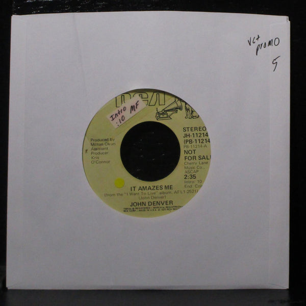 John Denver - It Amazes Me VG+ Promo 7" Vinyl 45 RCA JH-11214 - Shuga Records