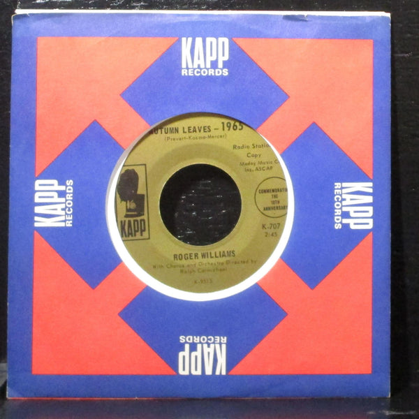 Roger Williams - Autumn Leaves Mint- Promo 7" Vinyl 45 Kapp K-707 - Shuga Records