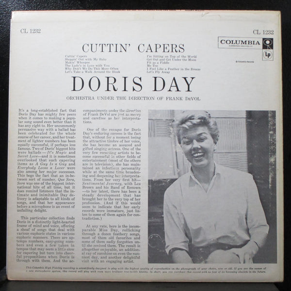 Doris Day - Cuttin' Capers 12" LP VG+ Mono 1958 Columbia WLP 6i CL 1232 USA - Shuga Records