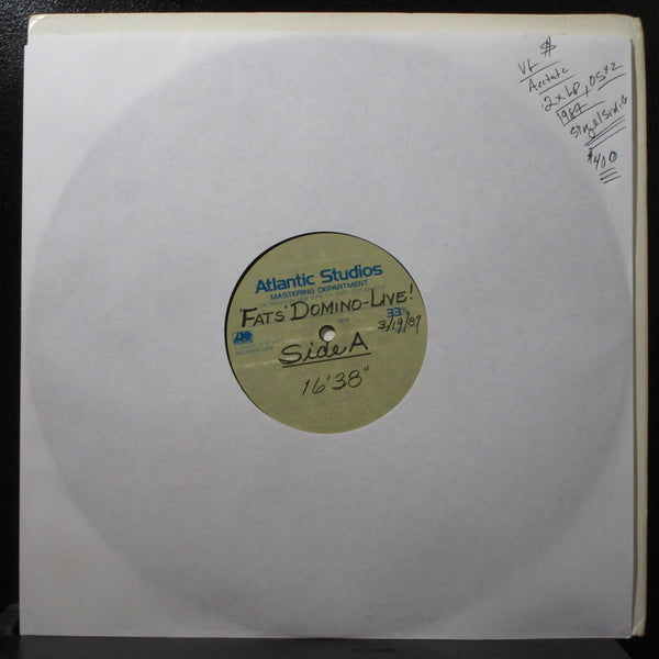 Fats Domino - Live! 12" 2LP VG Ref Acetates 1987 Atlantic single-sided 2xOS - Shuga Records