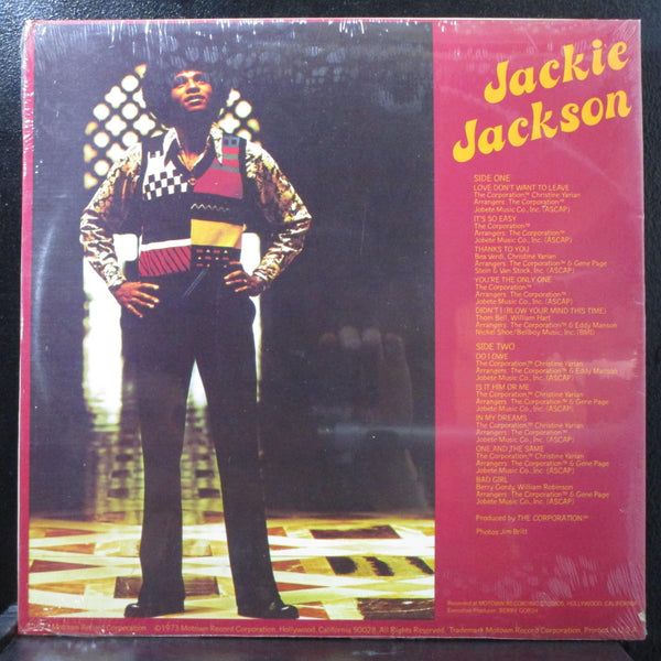 Jackie Jackson 12" LP SS Vinyl Record 1st 1973 Motown M785V1 USA - Shuga Records