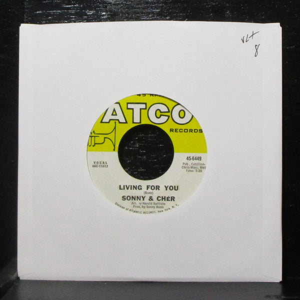 Sonny & Cher - Living For You / Love Don't Come 7" VG+ Vinyl 45-6449 USA 1966 - Shuga Records