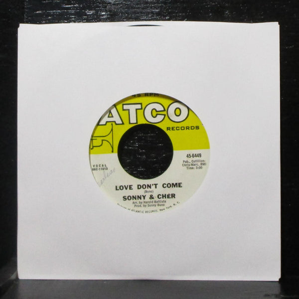 Sonny & Cher - Living For You / Love Don't Come 7" VG+ Vinyl 45-6449 USA 1966 - Shuga Records