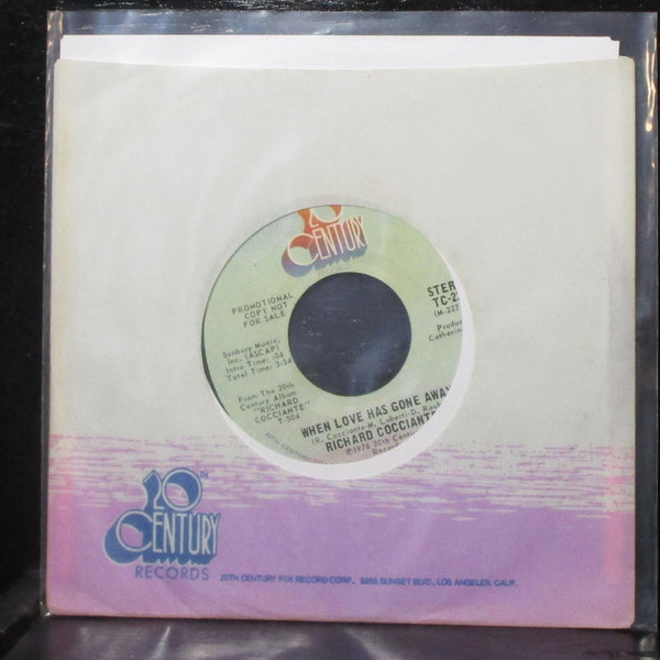 Richard Cocciante - When Love Has Gone Away 7" Mint- Promo 45 TC-2275 USA 1976 - Shuga Records