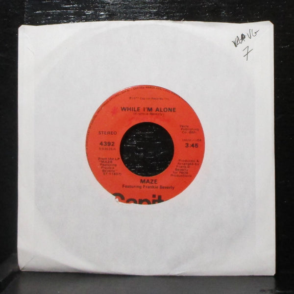 MAZE feat. Frankie Beverly - While I'm Alone / Color Blind 7" VG 45 Capitol 4392 - Shuga Records