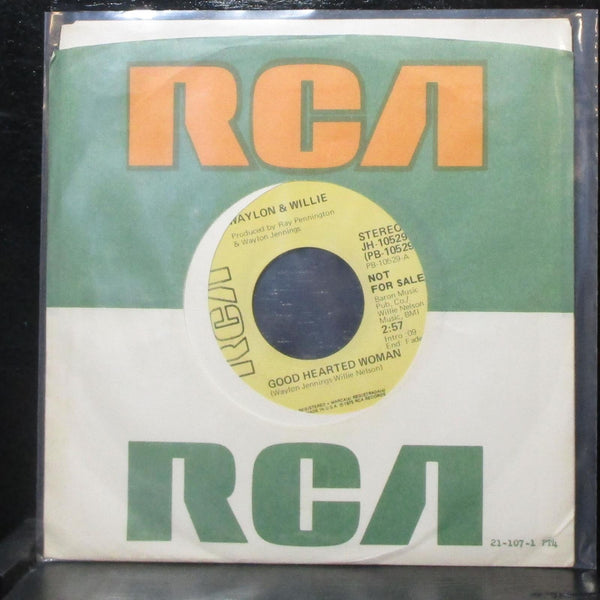 Waylon & Willie - Good Hearted Woman 7" Mint- Promo Vinyl 45 RCA JH-10529 - Shuga Records