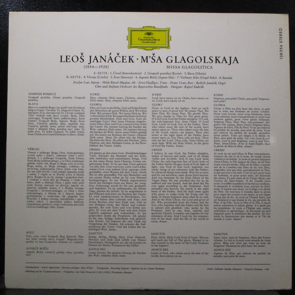 Kubelik - Janek: Ma Glagolskaja Mint- LP Deutsche Grammophon 138 954 SLPM - Shuga Records