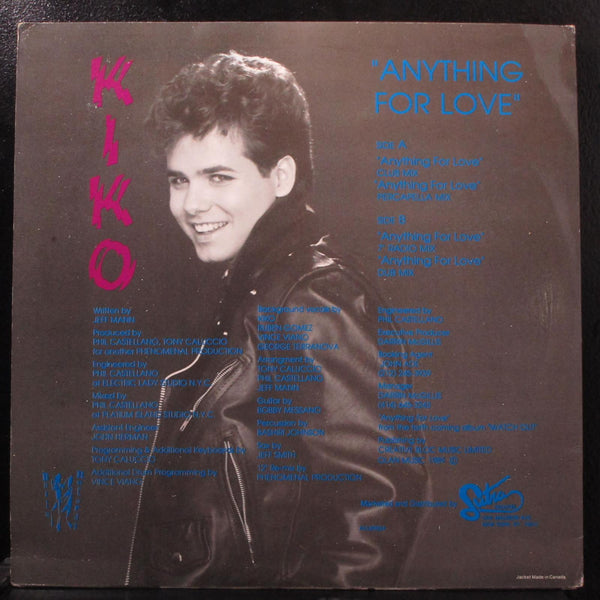 Kiko - Anything For Love Mint- 12" Balla AVL-89024 USA 1989 - Shuga Records
