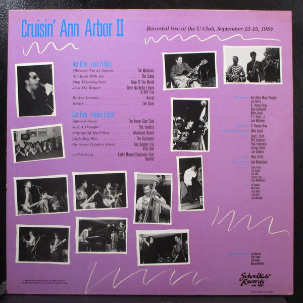 Various - Cuisin' Ann Arbor II: Live At The U-Club Mint- LP AAMP 984 USA 1984 - Shuga Records