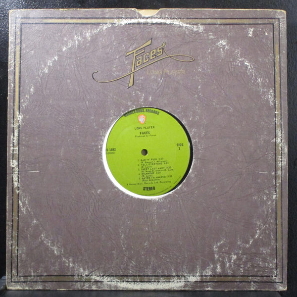 Faces - Long Player VG+ LP Warner Bros. WS 1892 USA 1971 - Shuga Records