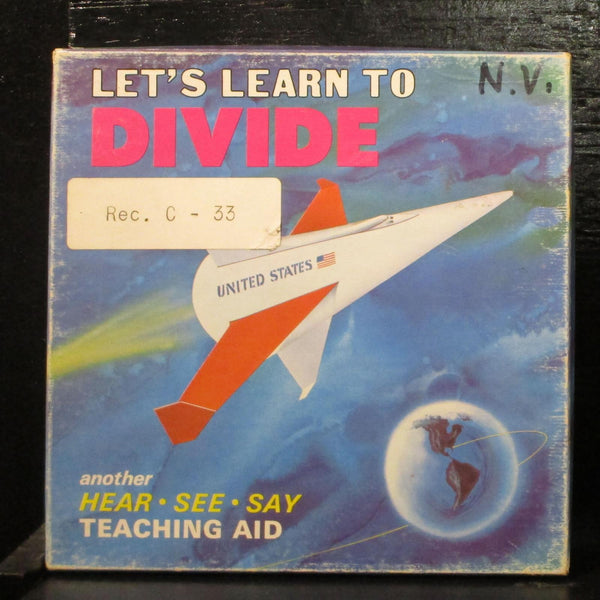 Let's Learn To Divide 3X7" Vinyl 45 Teaching Aids TA-670 w Work Sheet Spin Book - Shuga Records