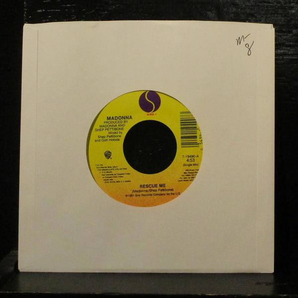 Madonna  Rescue Me Mint- 7" Vinyl 45 Sire 7-19490 Pop, House 1991 - Shuga Records