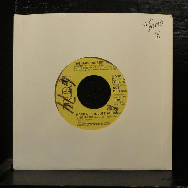 Main IngredientHappiness Is Just Around The Bend VG+ Promo 7"Vinyl 45 DJH0-0305 - Shuga Records