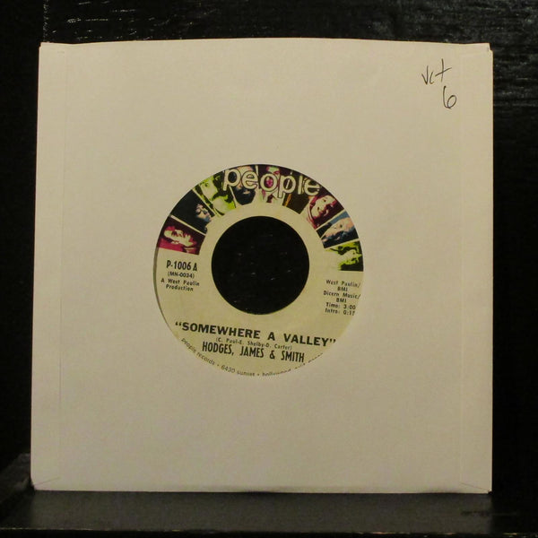 Hodges, James & SmithSomewhere A Valley/Ain't That Right VG+ 7" Vinyl 45 P-1006 - Shuga Records
