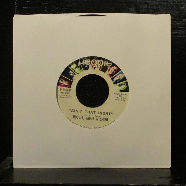 Hodges, James & SmithSomewhere A Valley/Ain't That Right VG+ 7" Vinyl 45 P-1006 - Shuga Records