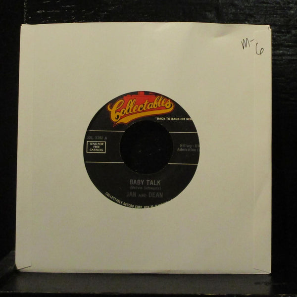 Jan And Dean/Swingin MedallionsBaby Talk/Double Shot Mint-7" Vinyl 45 COL 3102 - Shuga Records