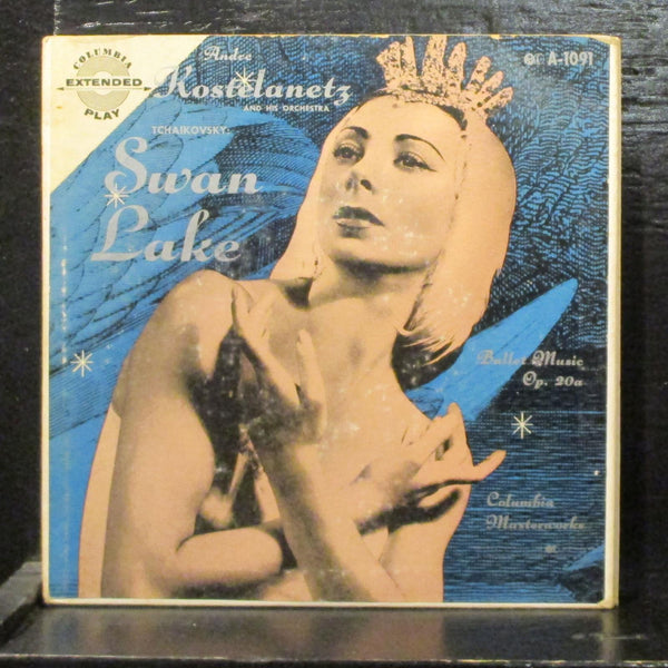 Andre Kostelanetz  Swan Lake Ballet:Tchaikovsky 3X 7" Vinyl 45 Columbia A-1091 - Shuga Records