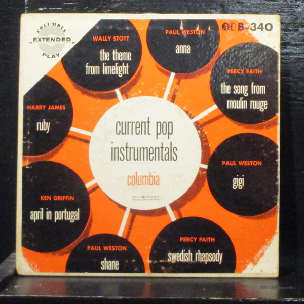 Various  Current Pop Instrumentals VG 2X7" Vinyl 45 B-340 Columbia Jazz 1953 - Shuga Records