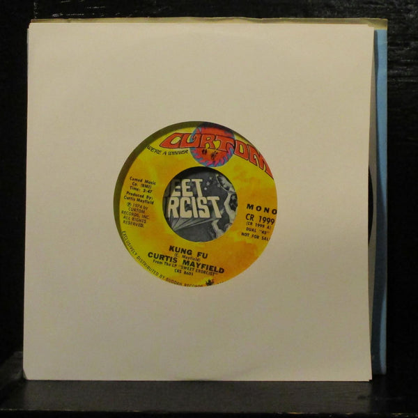 Curtis Mayfield  Kung Fu Mint- Promo 7" Vinyl 45 Curtom CR 1999 Soul 1974 - Shuga Records